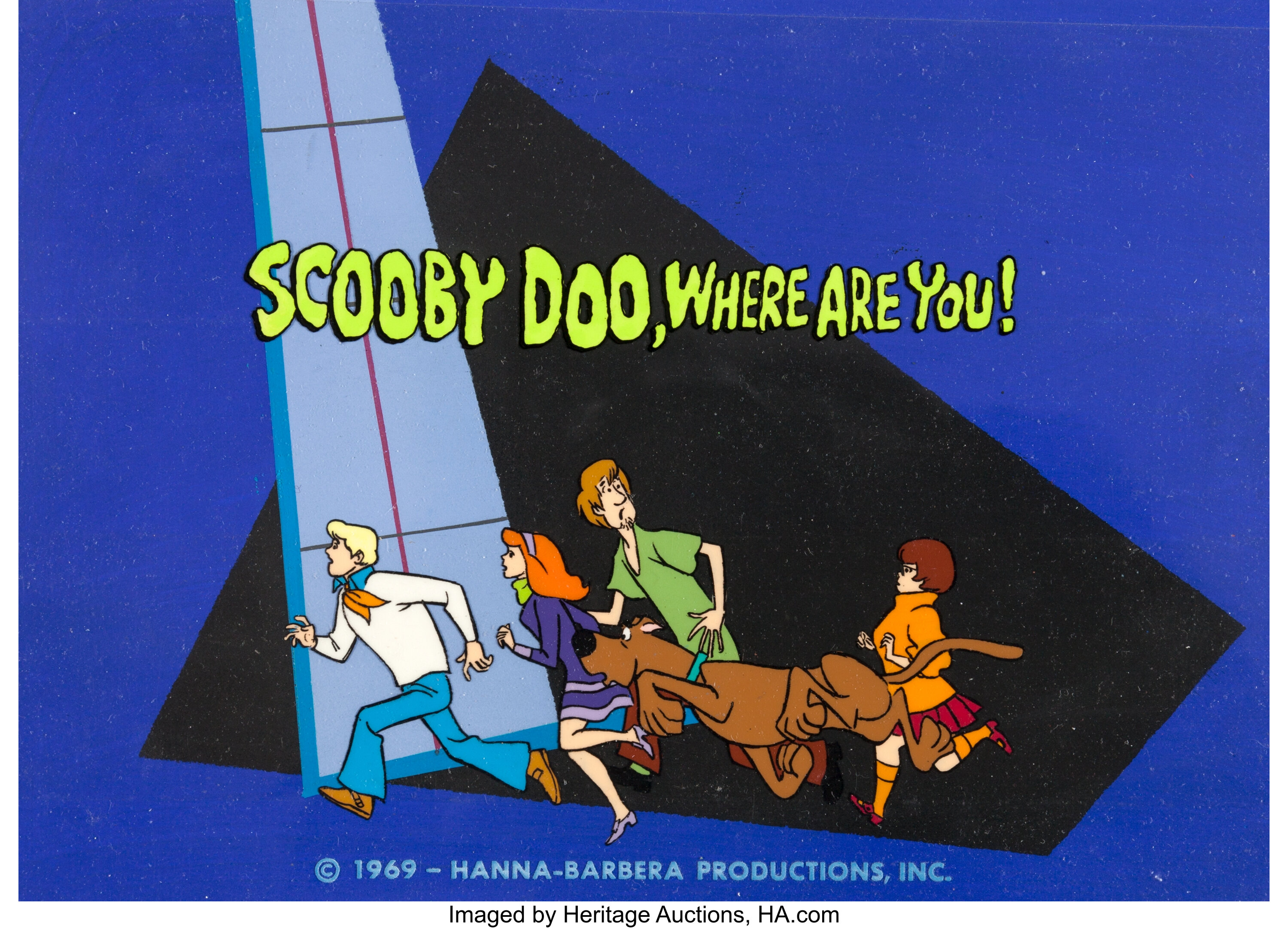 Scooby-Doo, Where Are You? Production Cel and Production Background, Lot  #96064
