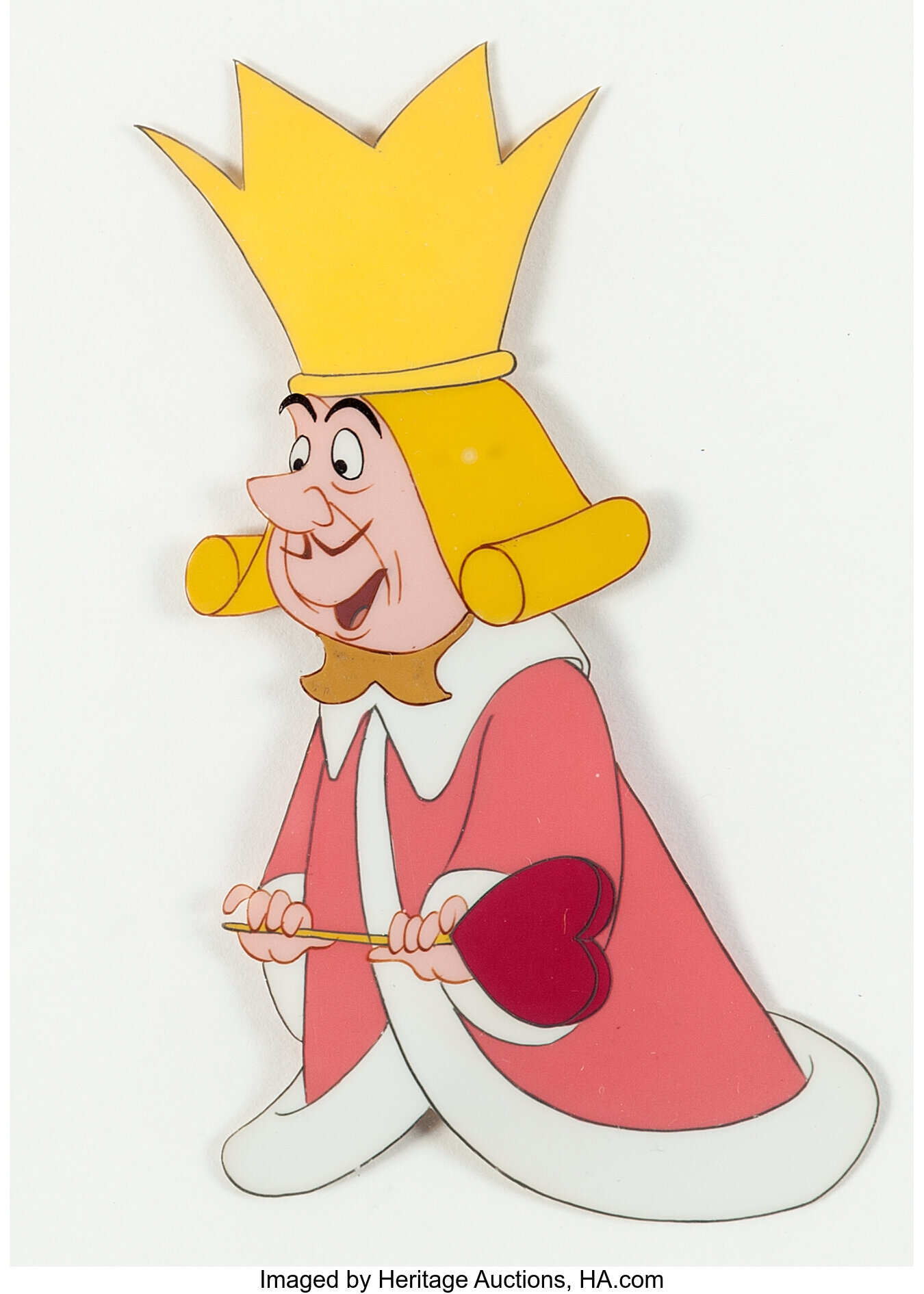 Alice In Wonderland King Of Hearts Production Cel Walt Disney Lot 