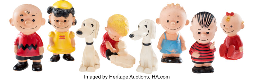 Peanuts Charlie Brown and Friends Plastic Dolls and Ceramic