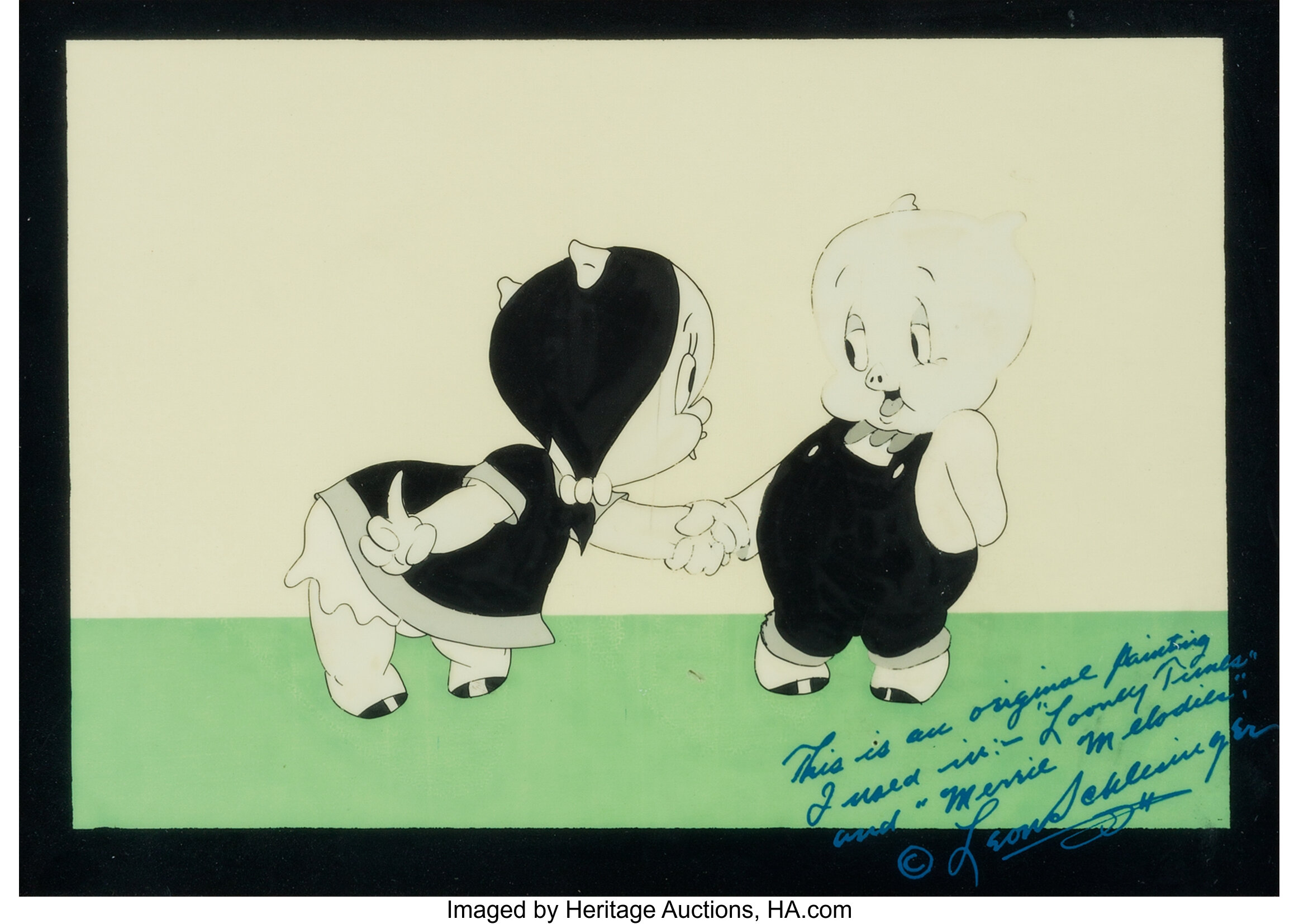 Naughty Neighbors Porky Pig and Petunia Production Cel (Warner | Lot #96015  | Heritage Auctions