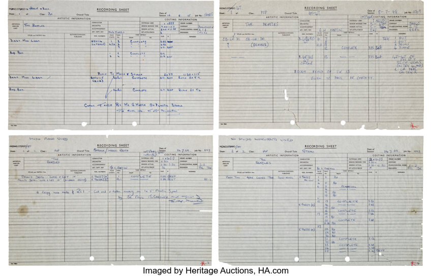 Lot Detail - The Beatles: Abbey Road Album Flat Signed by George