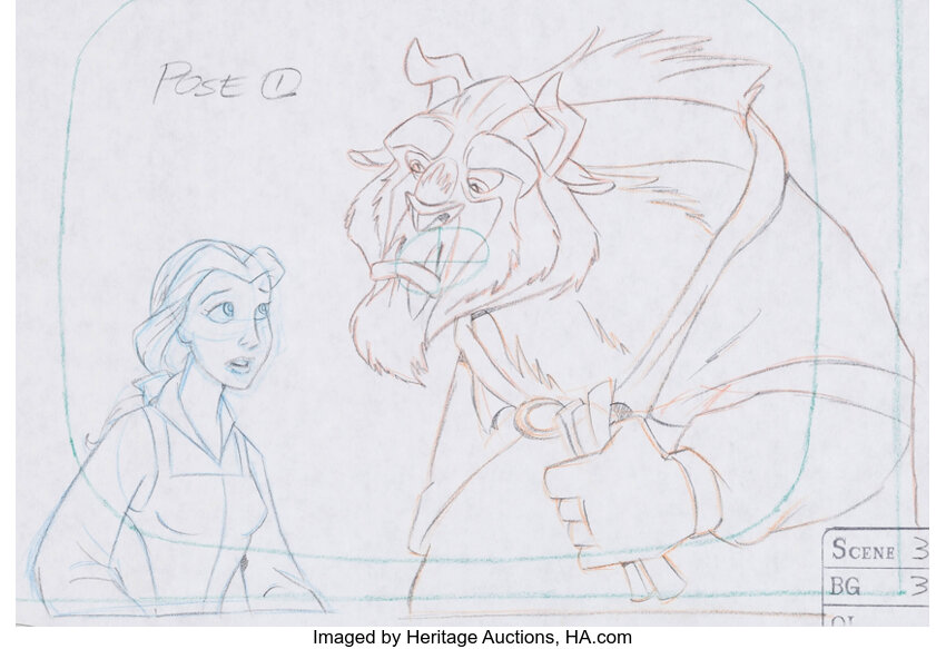 Belle S Magical World Beauty And The Beast Production Drawing Walt Lot Heritage Auctions