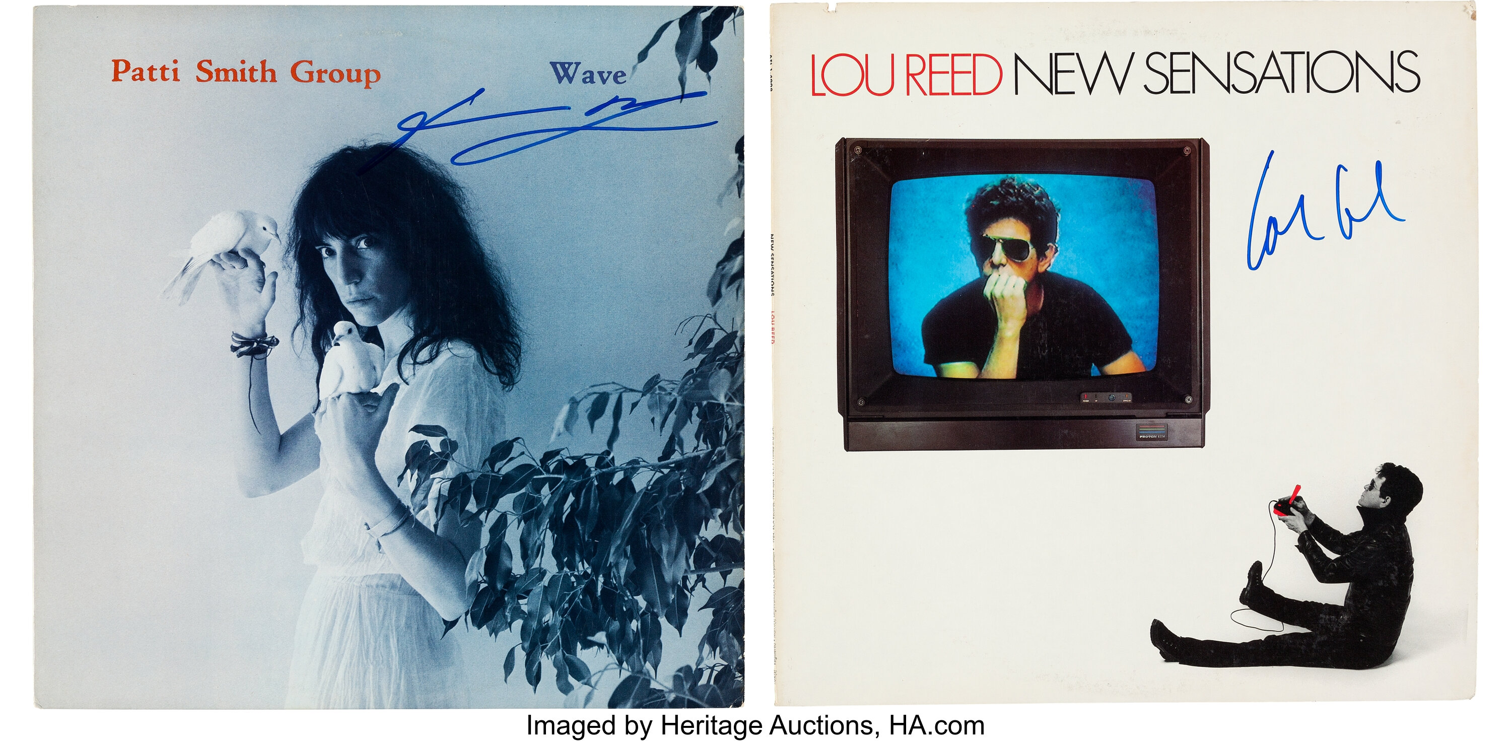 Lou Reed Signed New Sensations LP (RCA AFL 1-4998, 1984)/Patti | Lot #89891  | Heritage Auctions