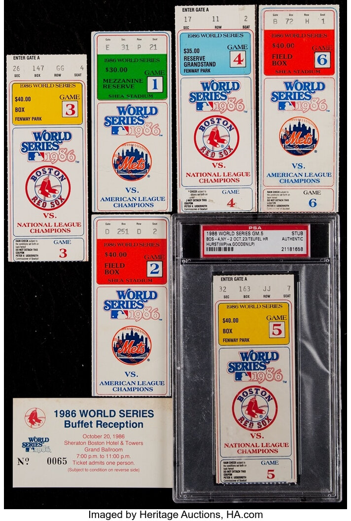 Lot Detail - 1986 World Series Game Six Ticket Stub