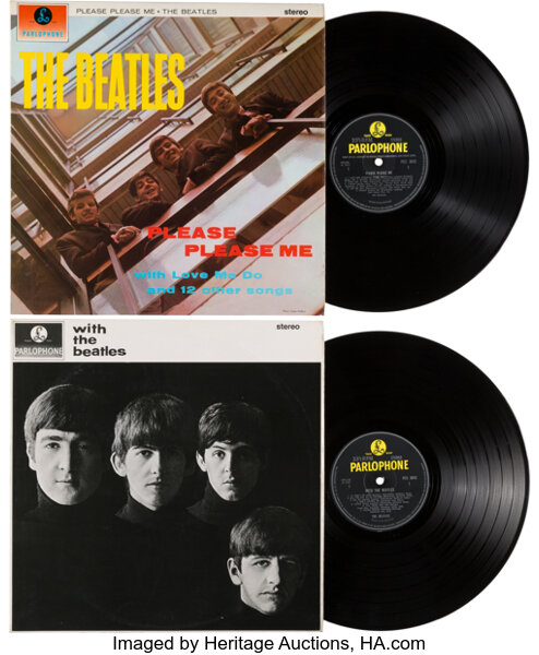 Beatles - UK Stereo LP Group of Two (Parlophone, 1963).... Music