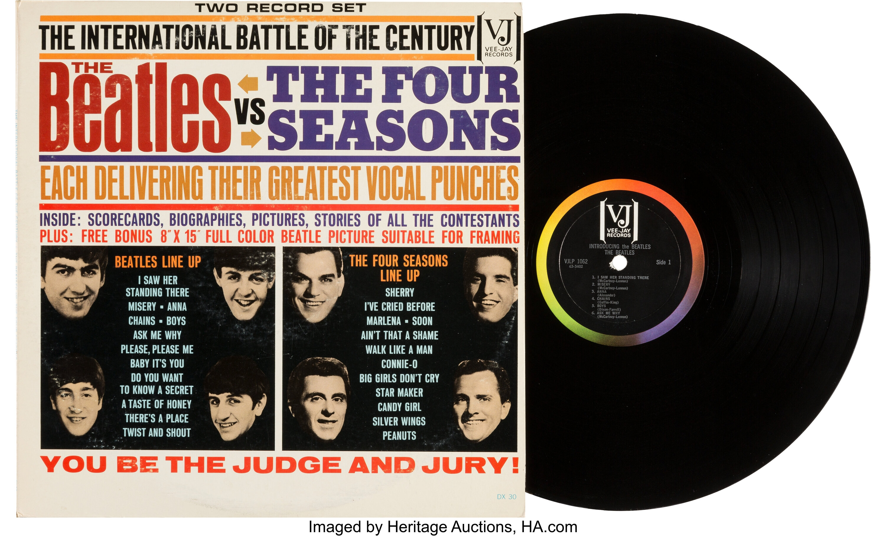 The Beatles Vs. The Four Seasons LP (Vee-Jay DX-30, 1964 