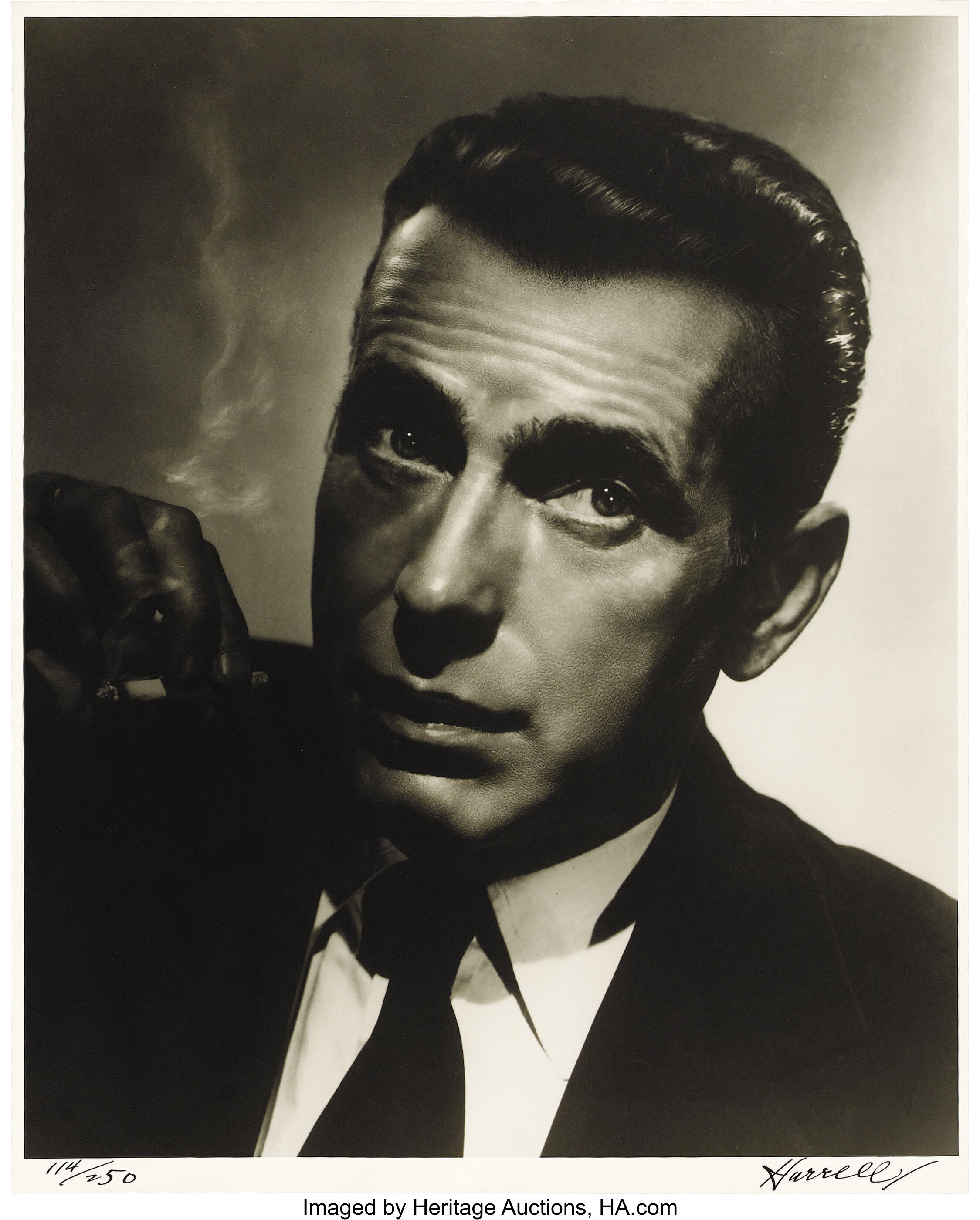 Humphrey Bogart/George Hurrell Studio Portrait (Warner Brothers, | Lot ...