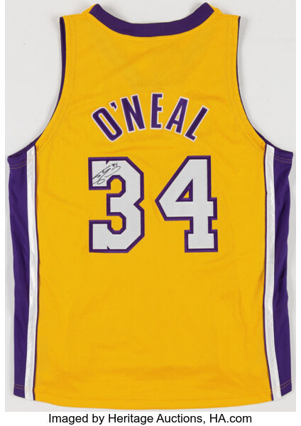 Shaquille O'Neal Signed Los Angeles Lakers Jersey. Basketball