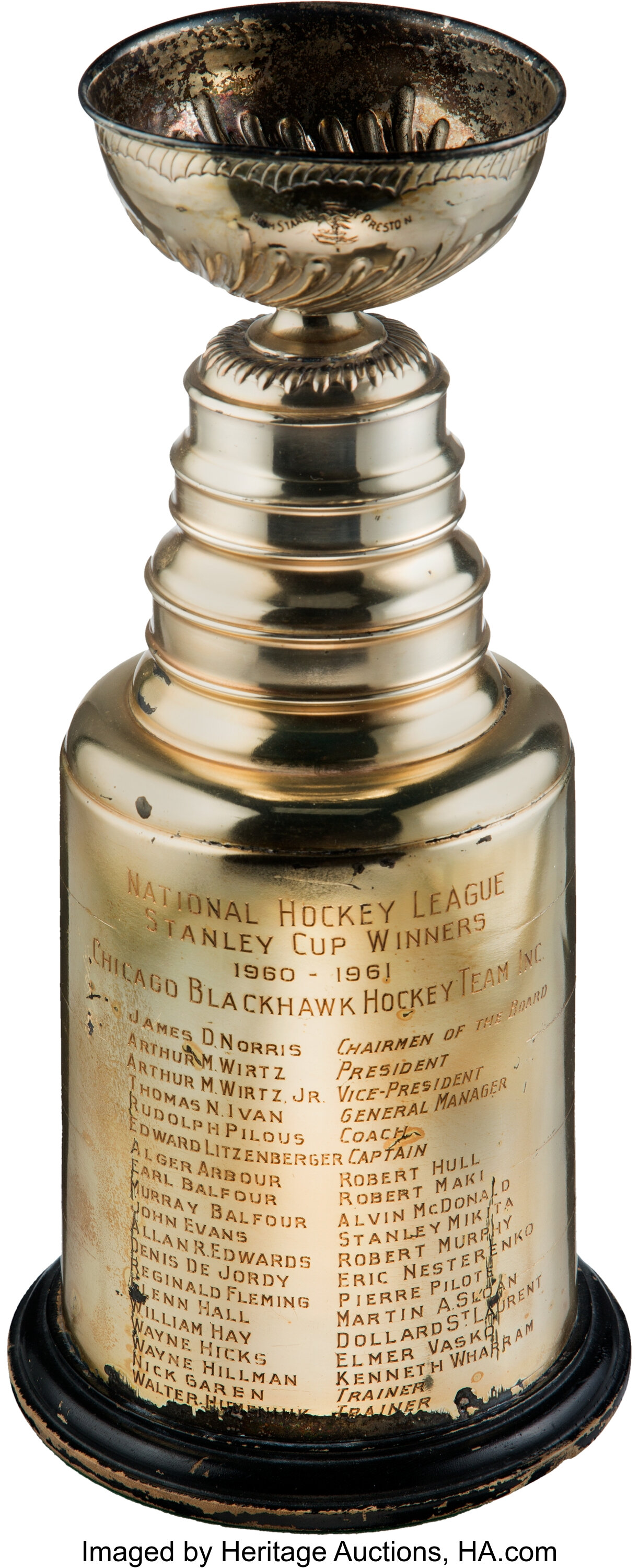 Stanley Cup Style Cup on a Black Solid Wood Base - Best Trophies