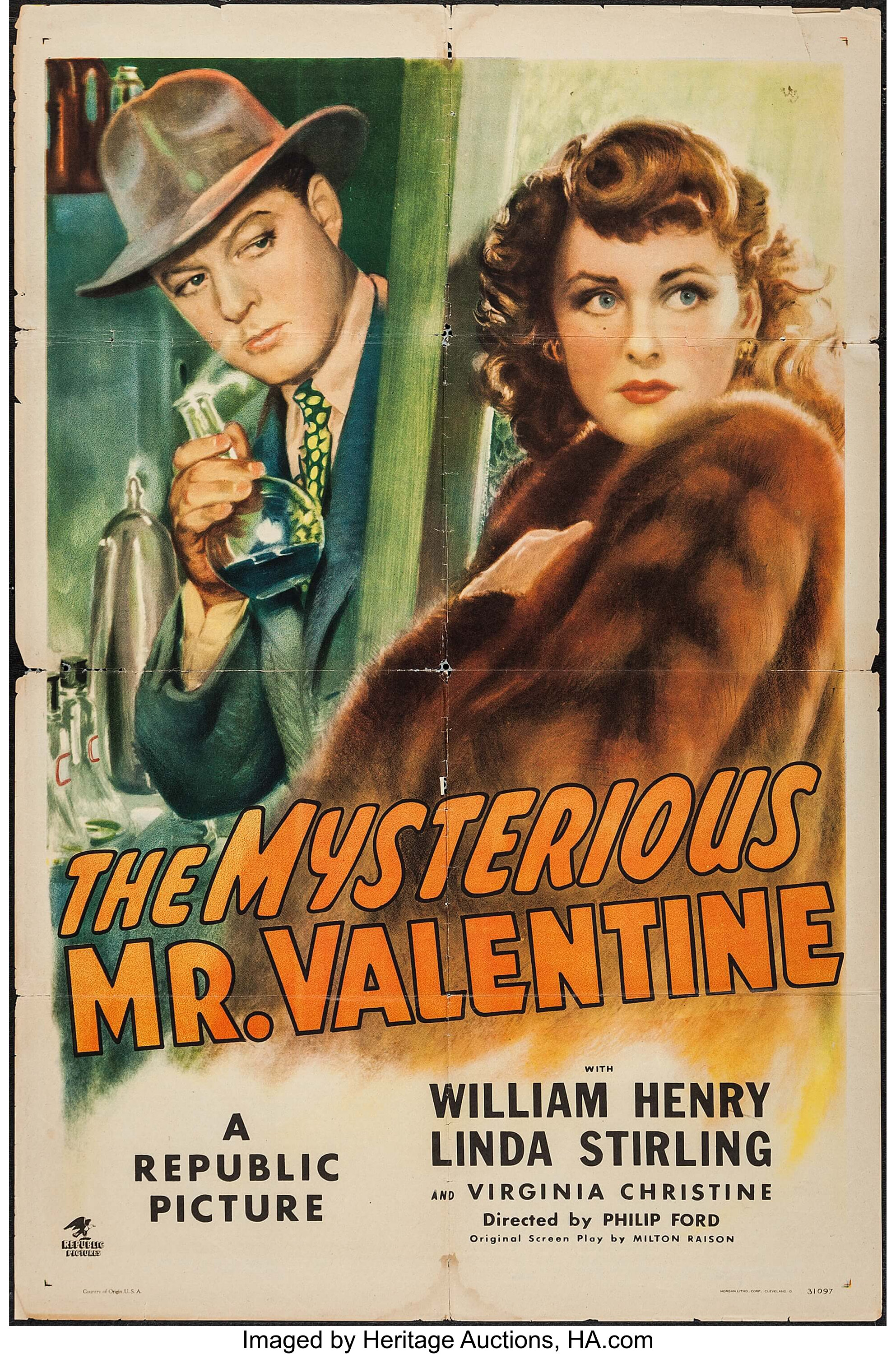 The Mysterious Mr. Valentine & Other Lot (Republic, 1946). One | Lot ...