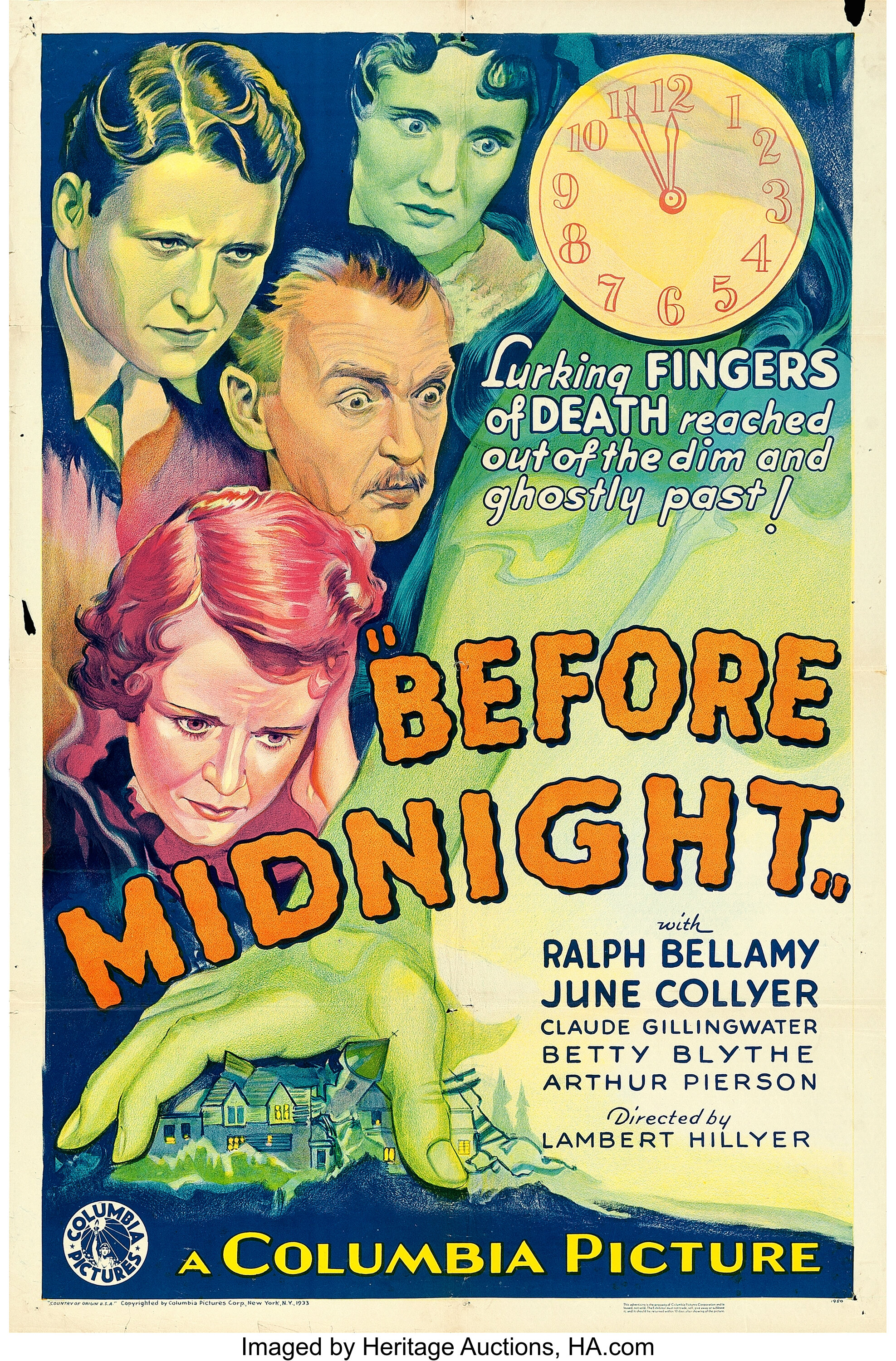 Before Midnight (Columbia, 1933). One Sheet (27