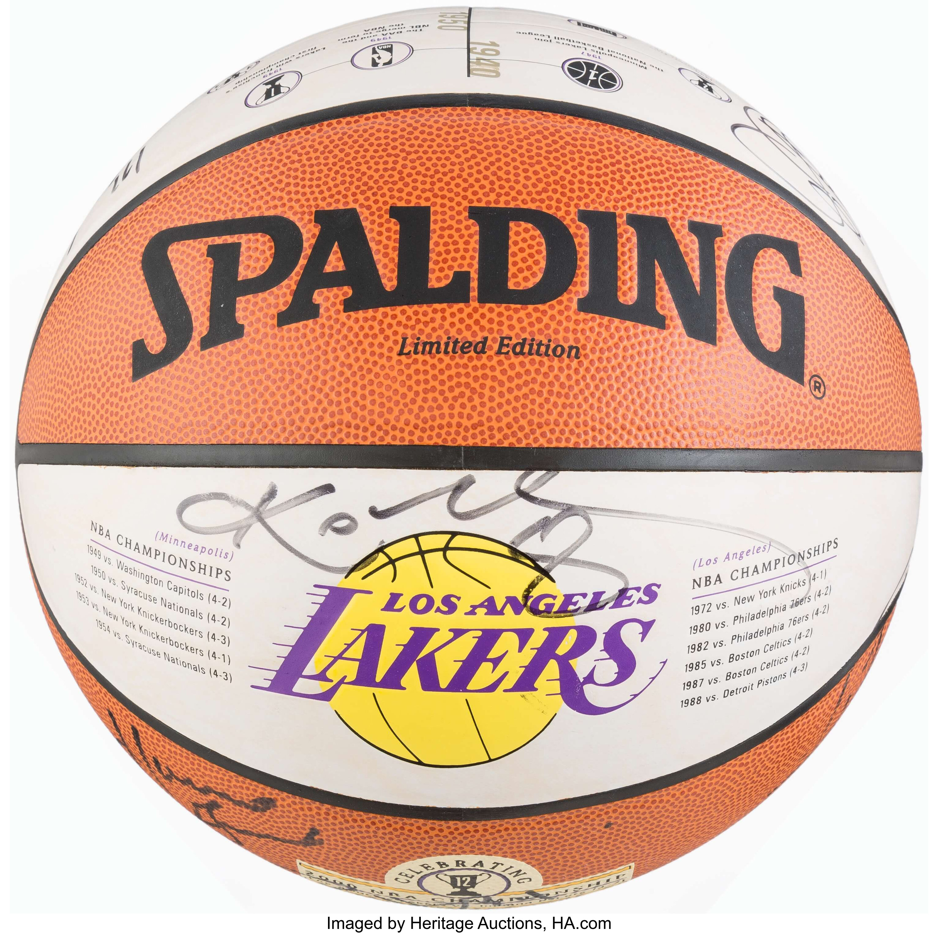 lakers signed basketball