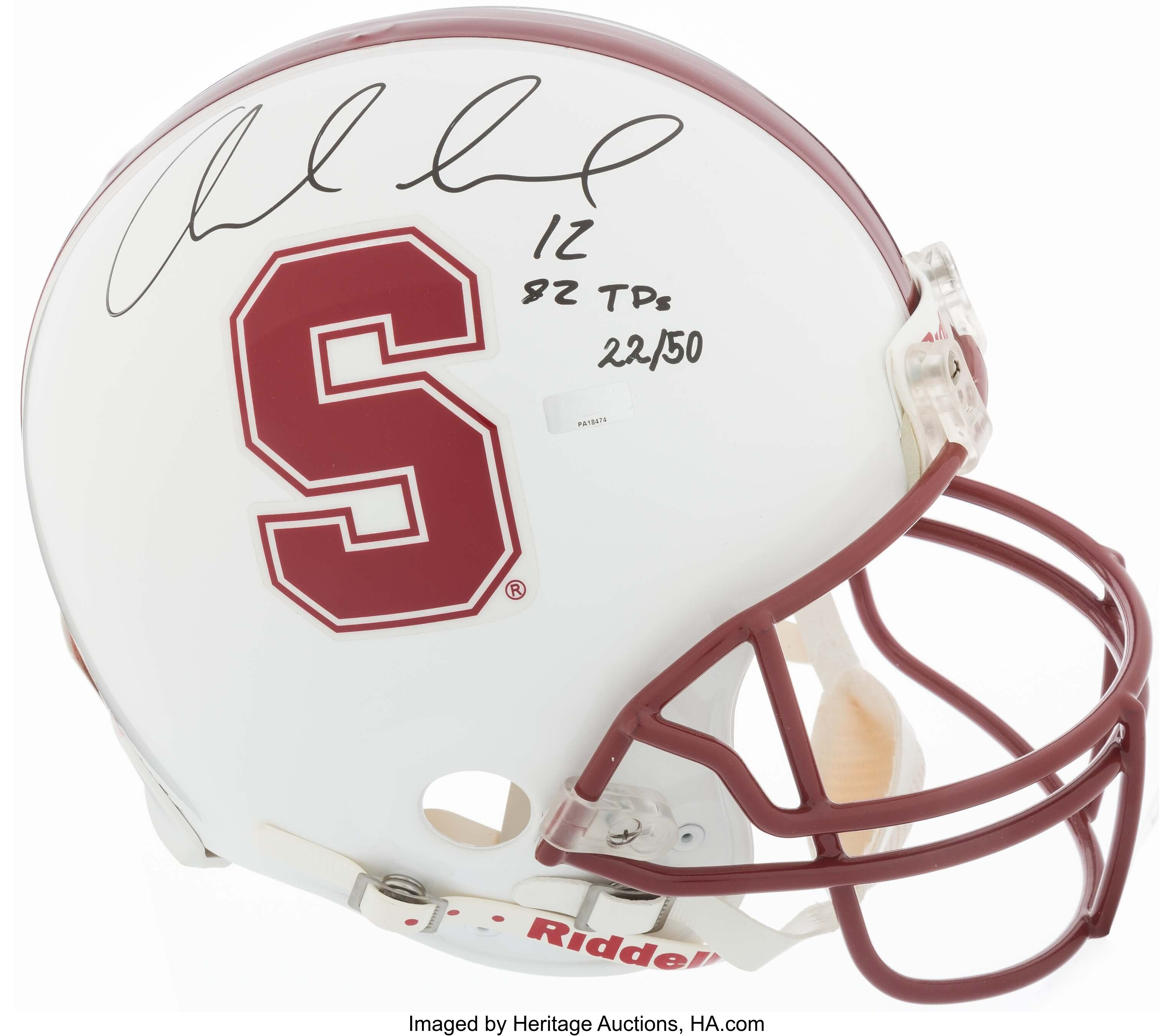 Andrew Luck Signed Full Sized Authentic Stanford Cardinal Lot 43170 Heritage Auctions