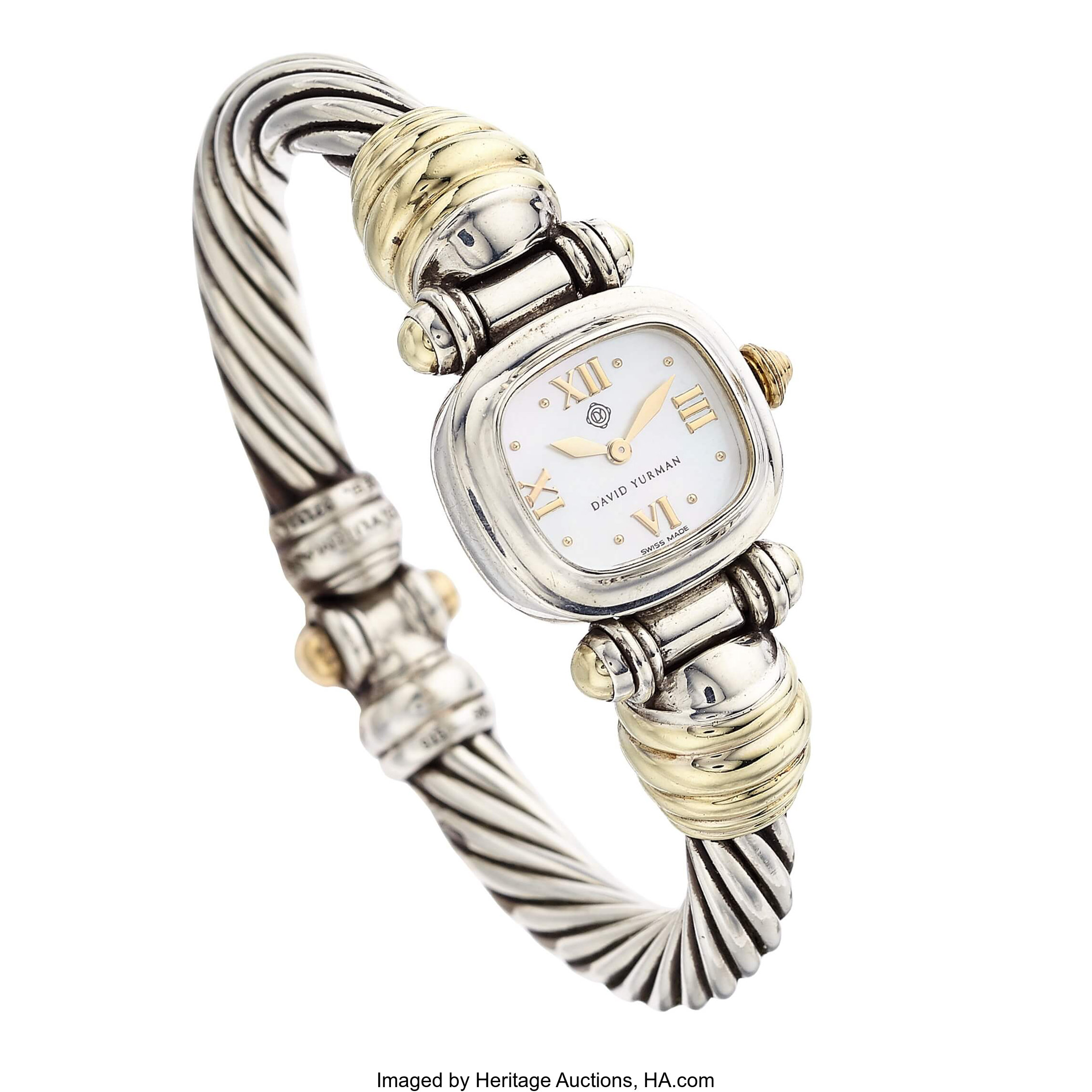 David Yurman Lady's Gold, Sterling Silver Watch. ... Estate Jewelry ...