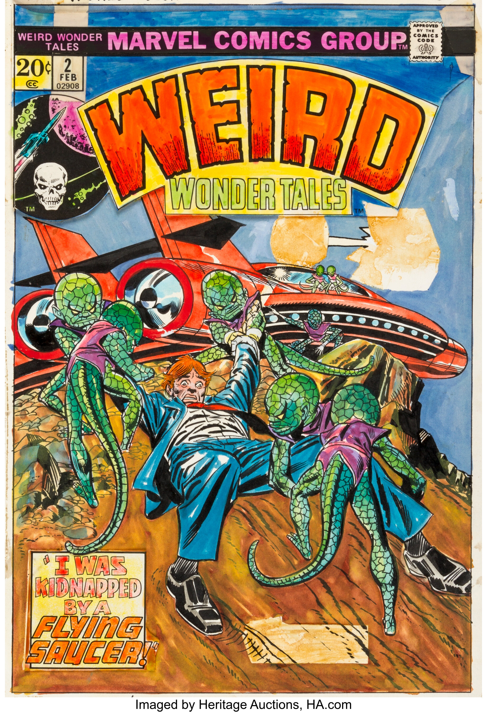 Gil Kane And Frank Giacoia Weird Wonder Tales 2 Hand Colored Cover Lot Heritage Auctions