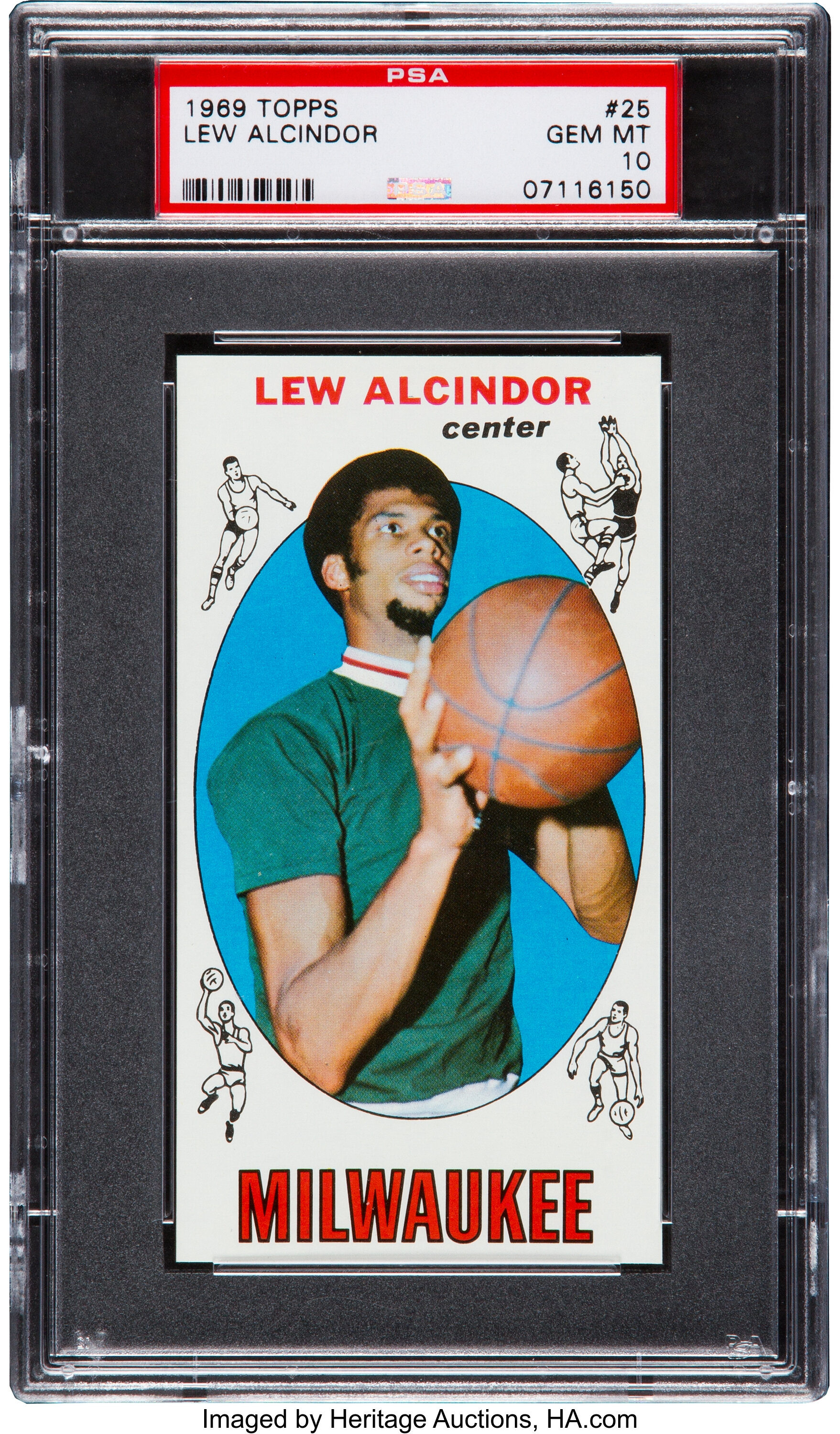1969 Topps Lew Alcindor 25 Psa Gem Mint 10 Basketball Cards Lot 80077 Heritage Auctions