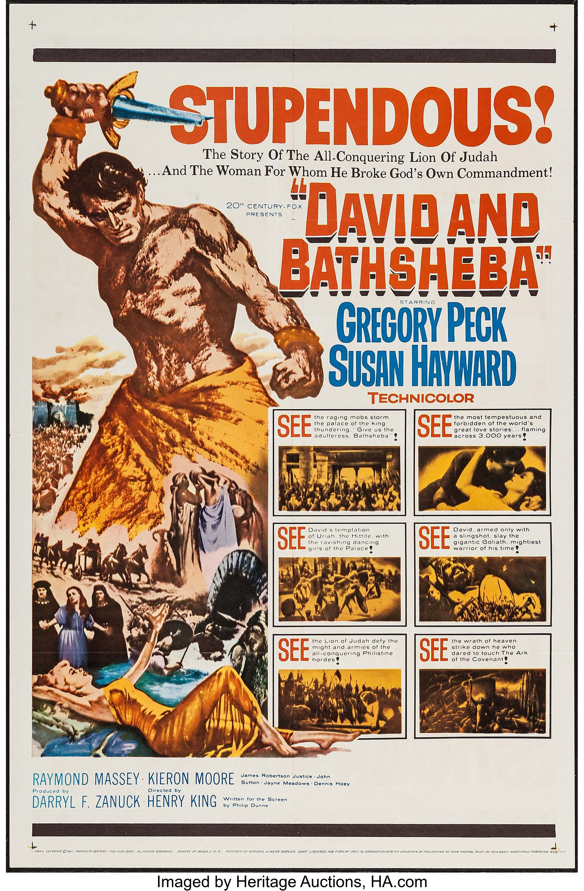 David And Bathsheba Other Lot th Century Fox R 1960 One Lot Heritage Auctions