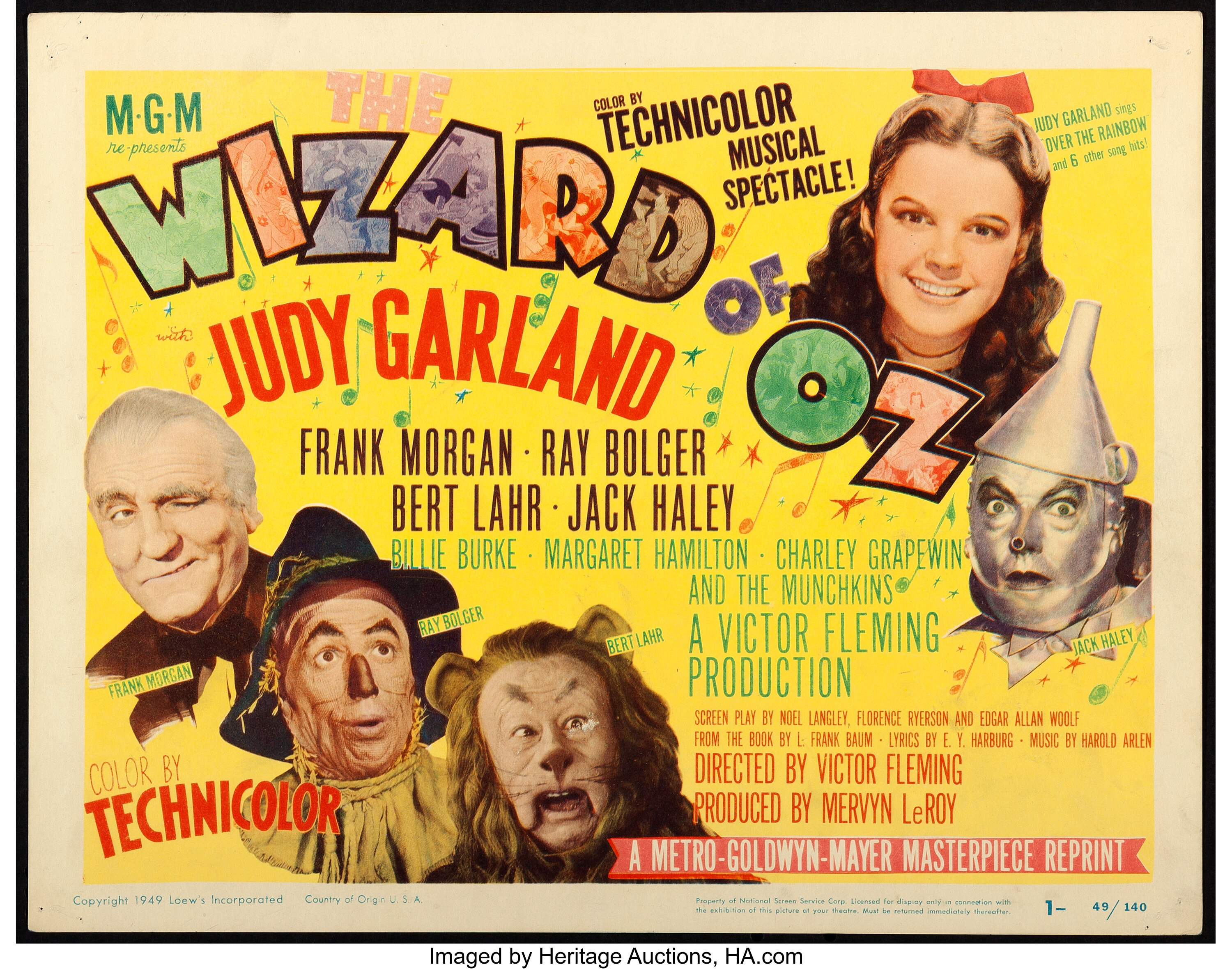 The Wizard of Oz (MGM, R-1949). Title Lobby Card (11