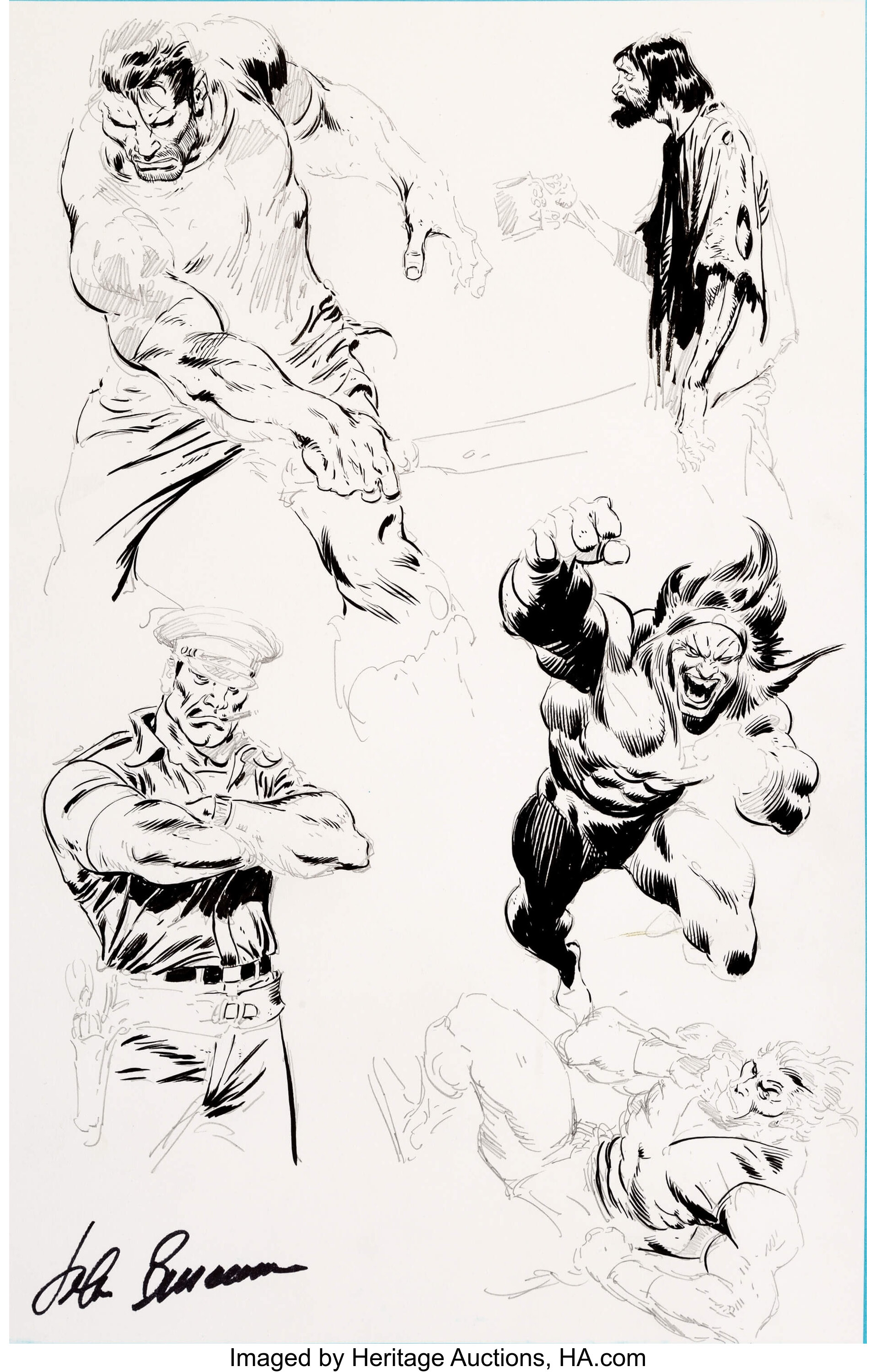 John Buscema - Character Sketch Original Art (undated).... Original ...