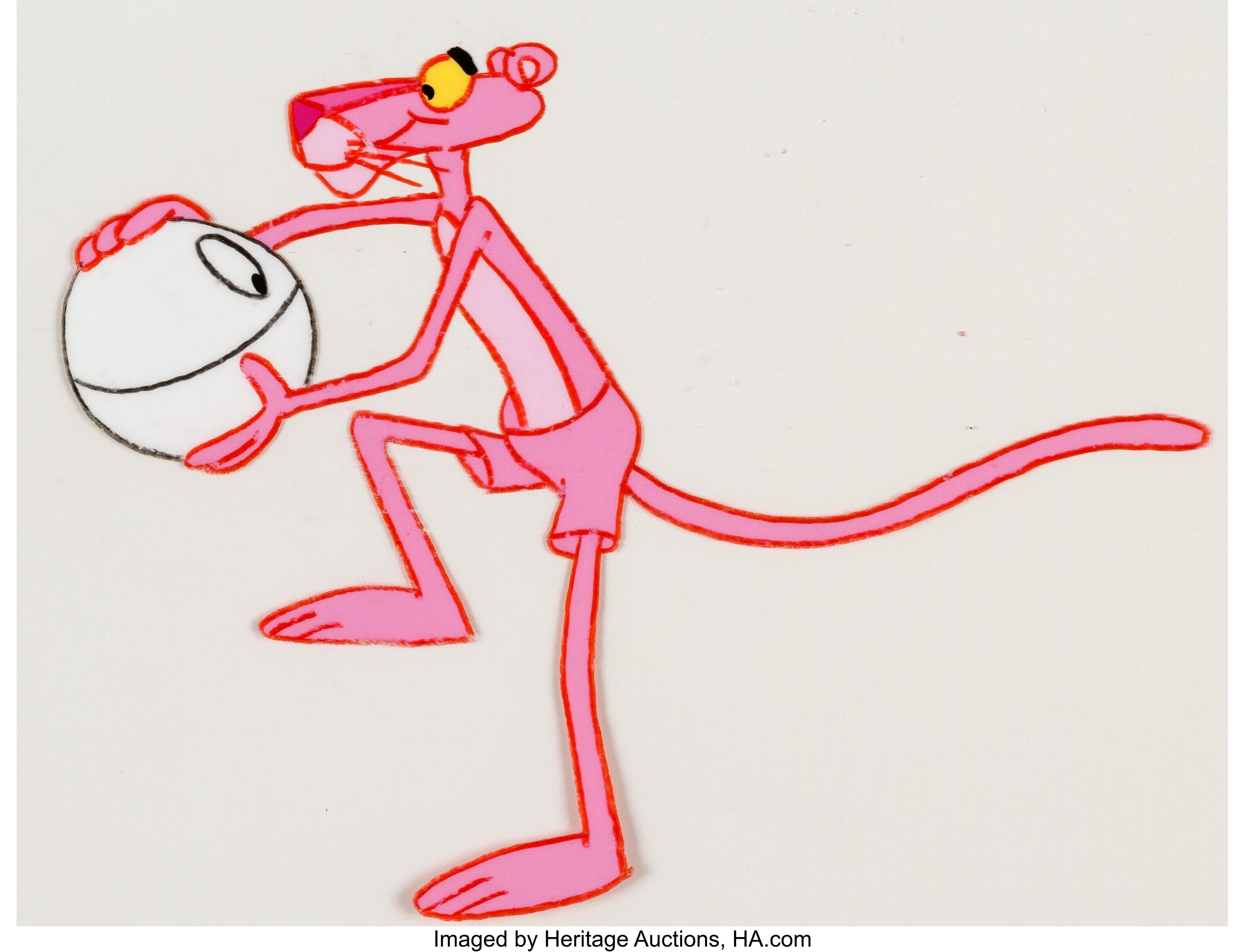 pink panther cartoon walking