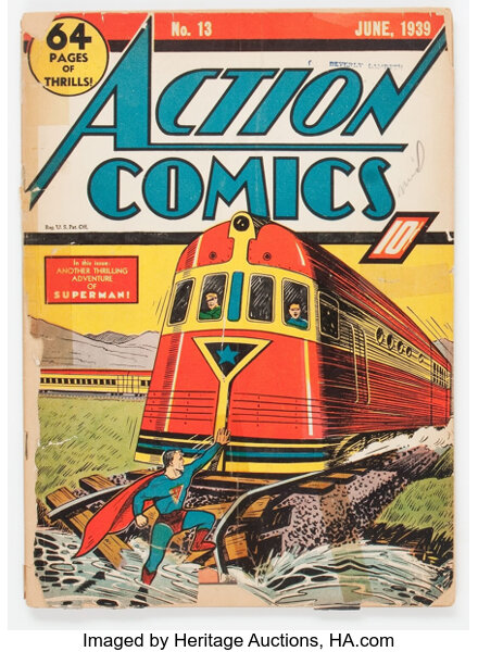 Golden Age (1938-1955):Superhero, Action Comics #13 (DC, 1939) Condition: PR (No back cover)....