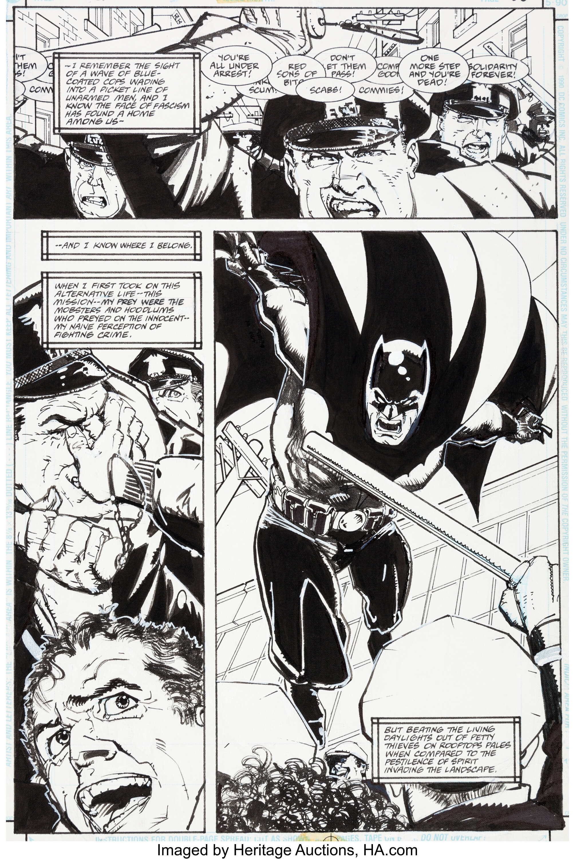 Howard Chaykin Batman: Dark Allegiances Page 26 Original Art (DC, | Lot  #94081 | Heritage Auctions