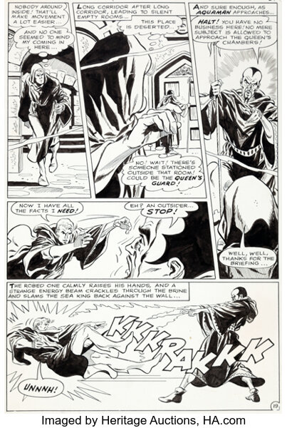 Jim Aparo Aquaman 40 Story Page 19 Original Art Dc 1968 Lot Heritage Auctions