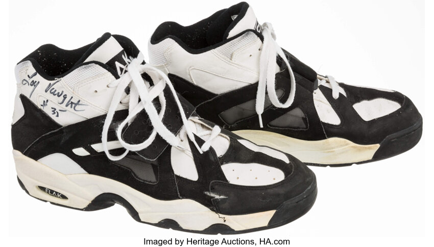 Loy Vaught Game Worn, Signed Shoes.... Basketball Collectibles | Lot #45201  | Heritage Auctions