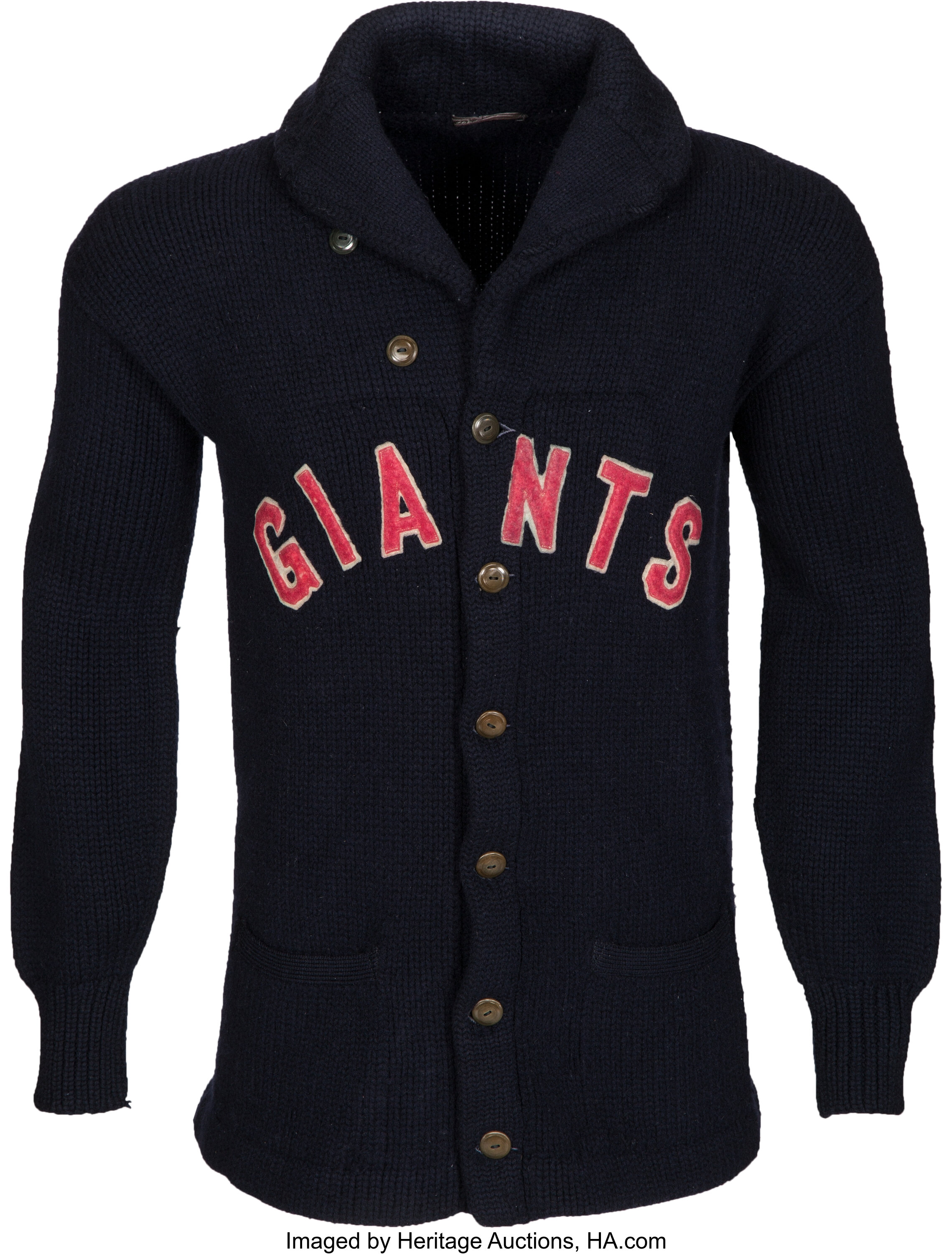 Circa 1950's New York Giants Game Worn Warm Up Jacket. Baseball