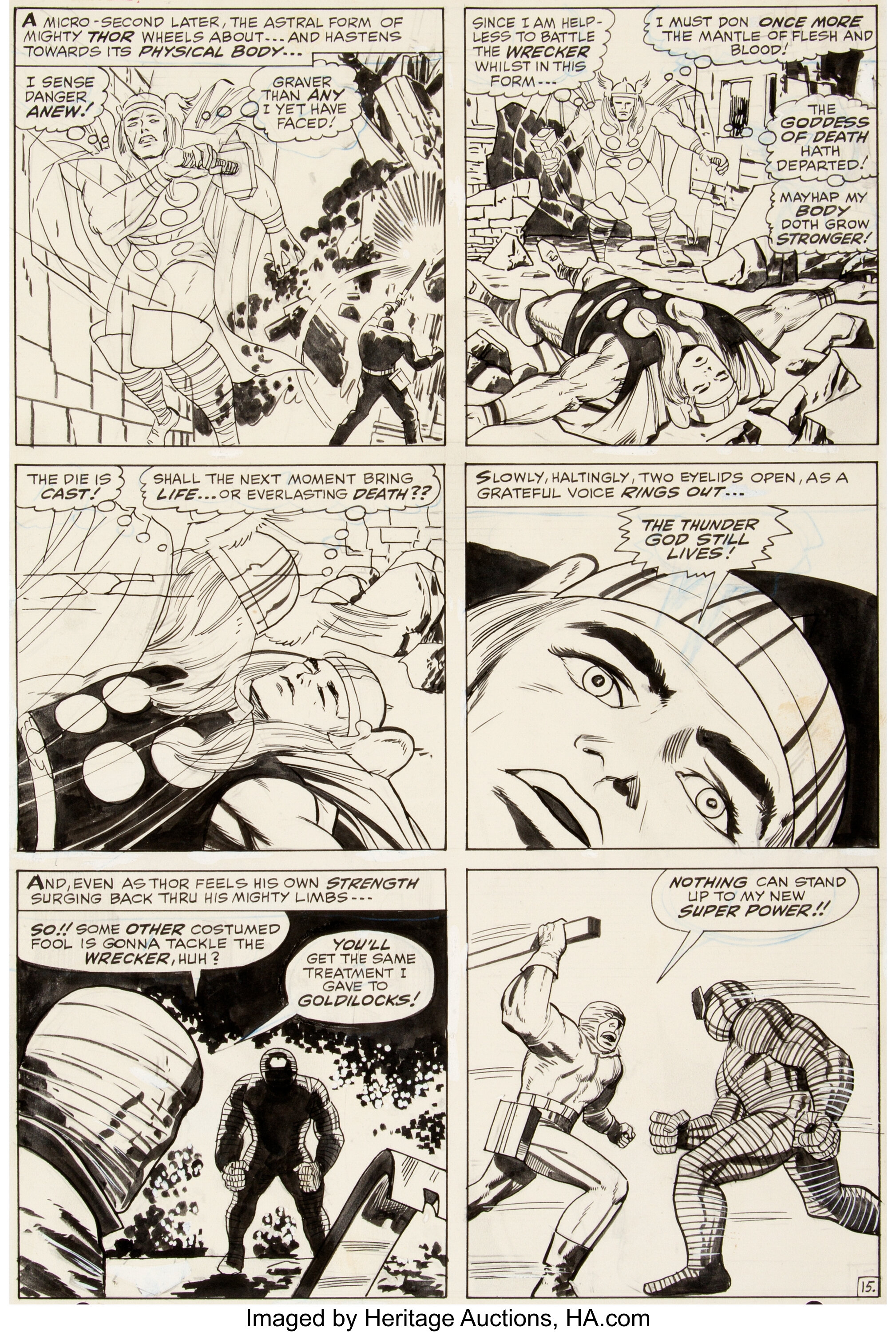 Jack Kirby and Vince Colletta Thor #150 Story Page 15 Original Art | Lot  #92112 | Heritage Auctions