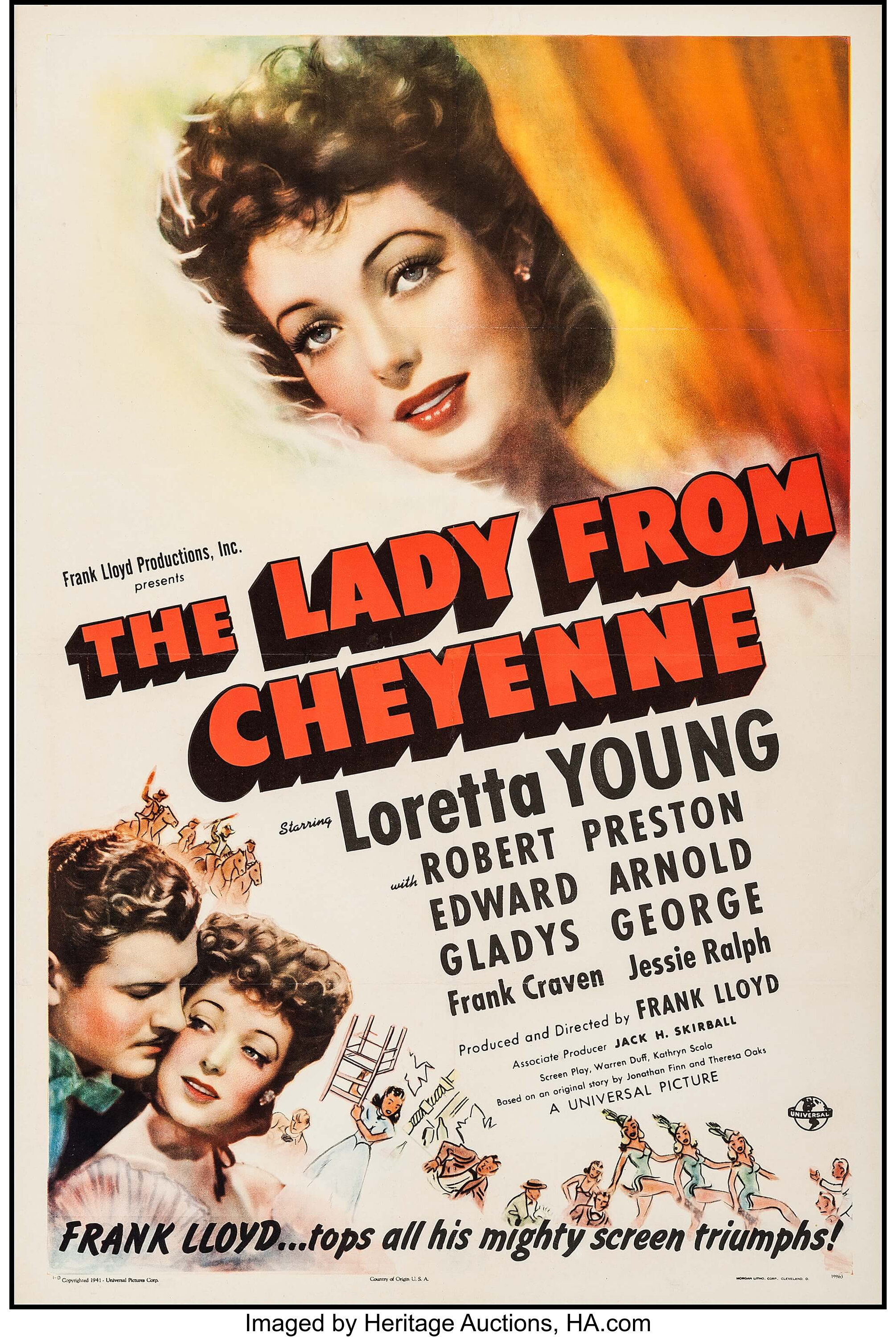 The Lady from Cheyenne (Universal, 1941). One Sheet (27