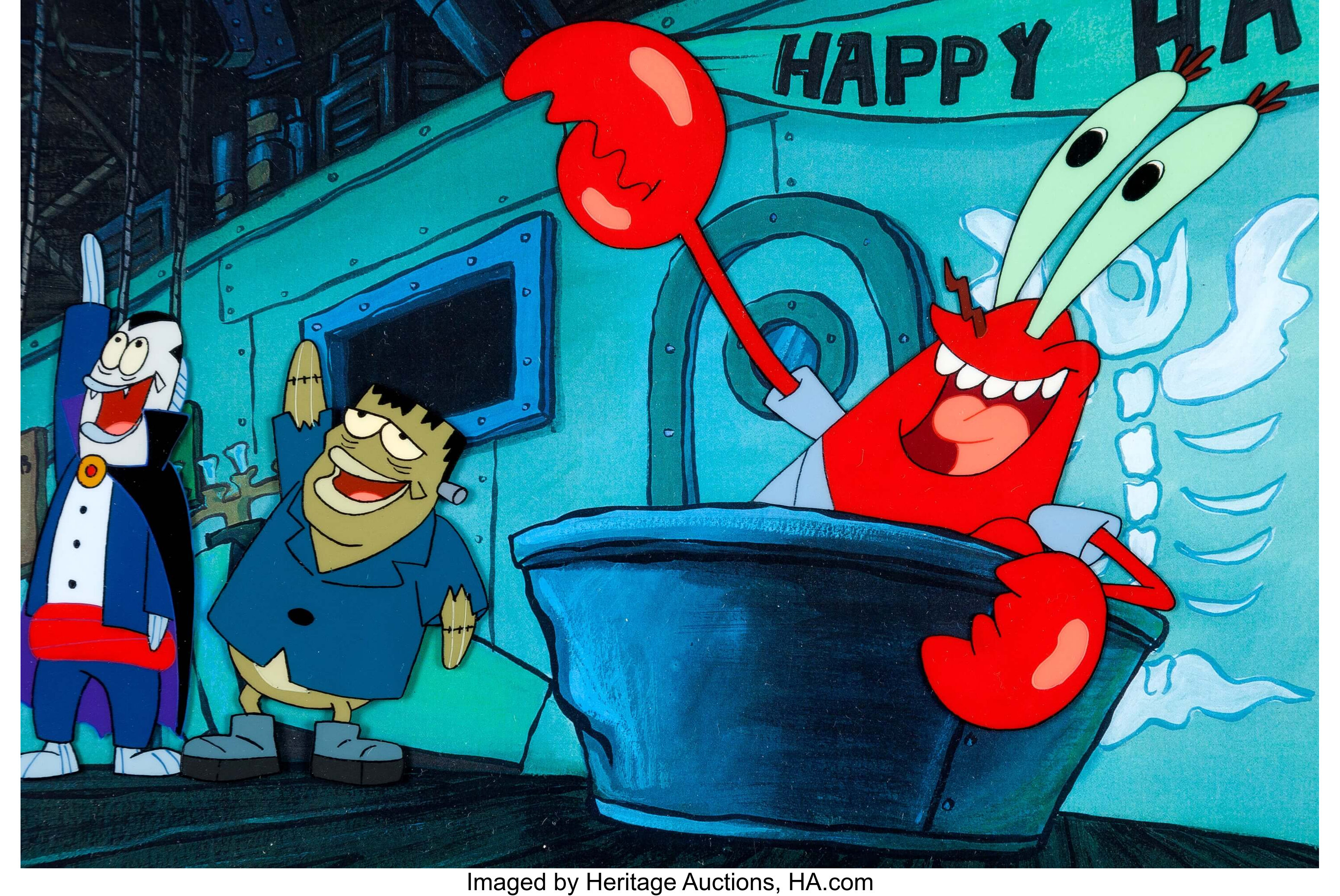 SpongeBob SquarePants Production Cel Setup (Nickelodeon, 1999