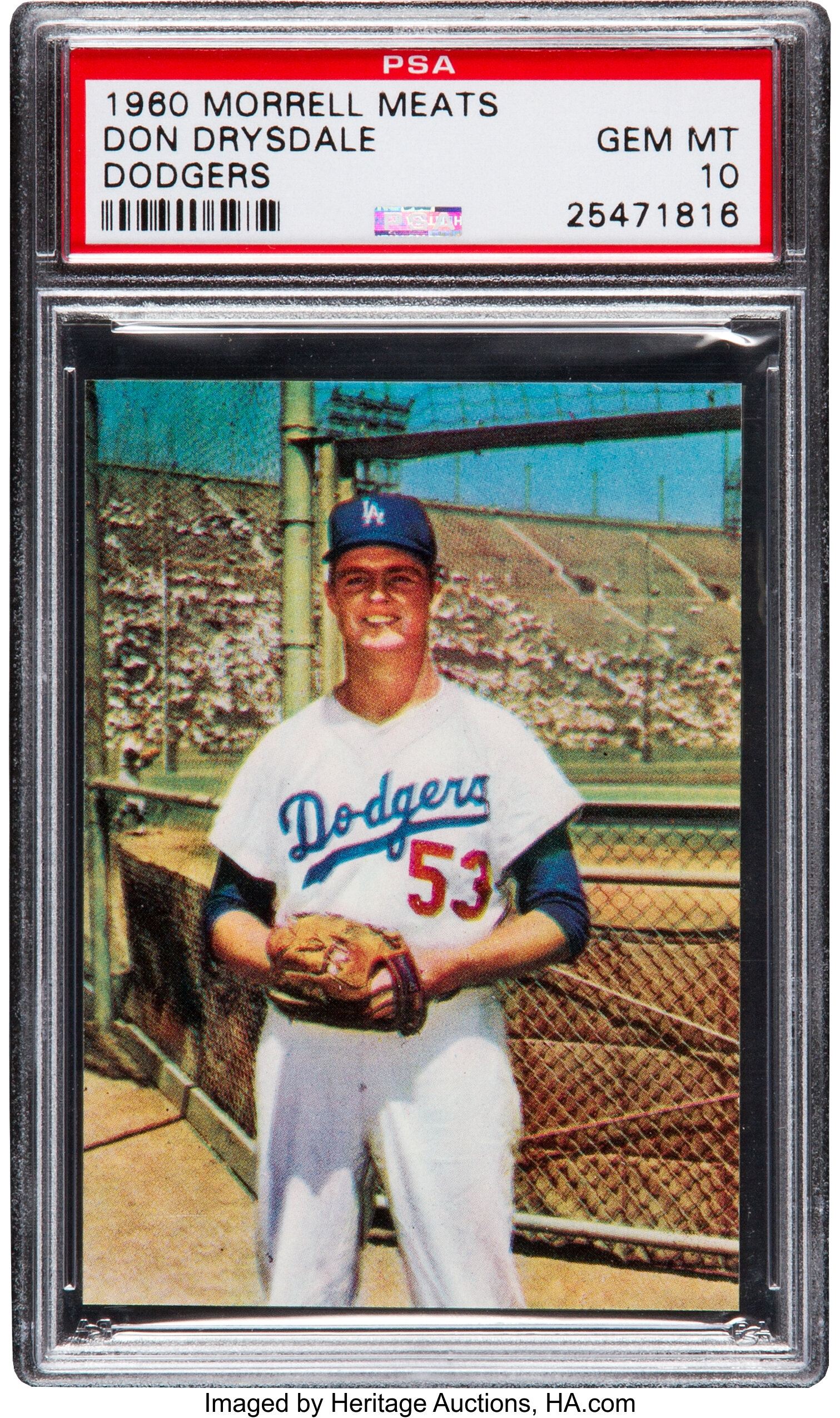 Lot Detail - 1959 DON DRYSDALE SIGNED LOS ANGELES DODGERS GAME