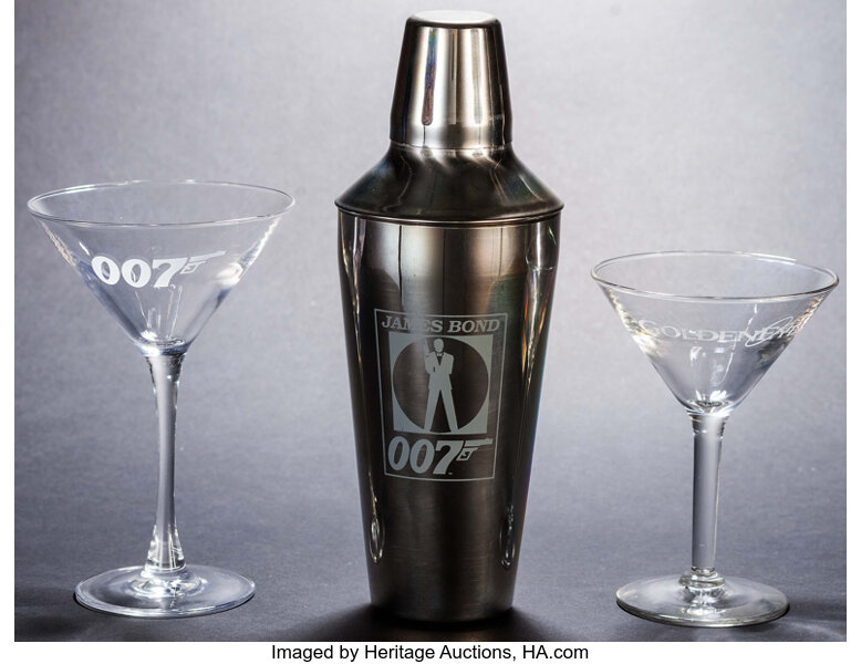 James Bond Bar Set Lot 19 1995 Martini Glasses 2 4 X 4 Lot Heritage Auctions