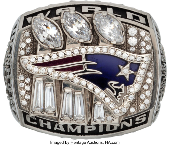 2004 New England Patriots Super Bowl XXXIX Championship Staff Ring,, Lot  #50654