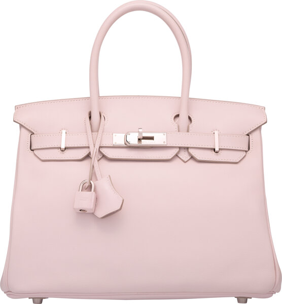 Hermes 30cm Rose Dragee Swift Leather Lindy Bag - Yoogi's Closet