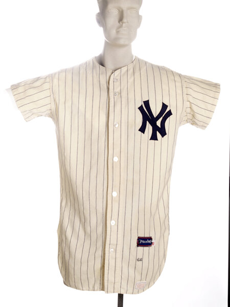 1966 Mickey Mantle Game Worn New York Yankees Jersey. Baseball