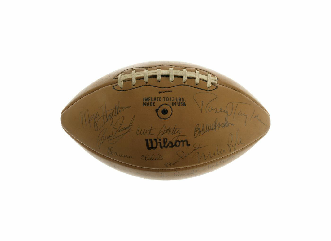 1968 Chicago Bears Team Signed Football with Piccolo. The