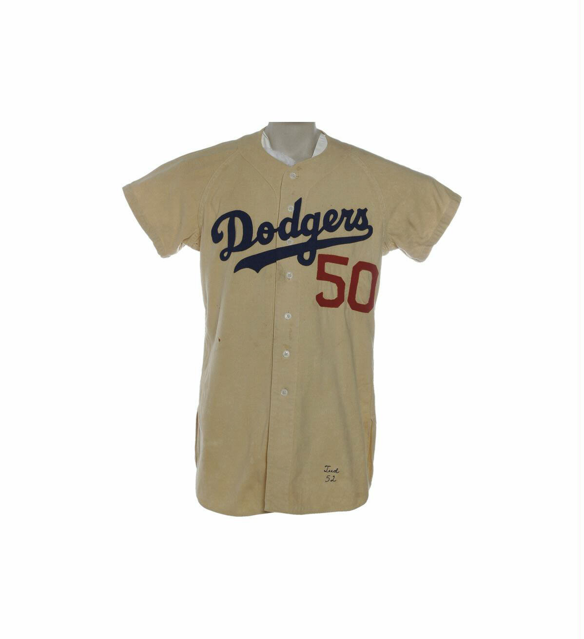 1952 Brooklyn Dodgers Game Worn Field of Dreams Jersey. Like, Lot #19681