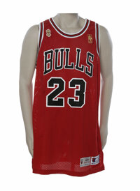 Lot Detail - 1996-97 Michael Jordan Game Used and Signed/Inscribed Chicago  Bulls Road Jersey (Bulls LOA, MEARS A10 & PSA/DNA)