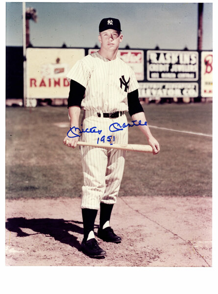 Early 1950s Mickey Mantle Bat, Jersey to Auction