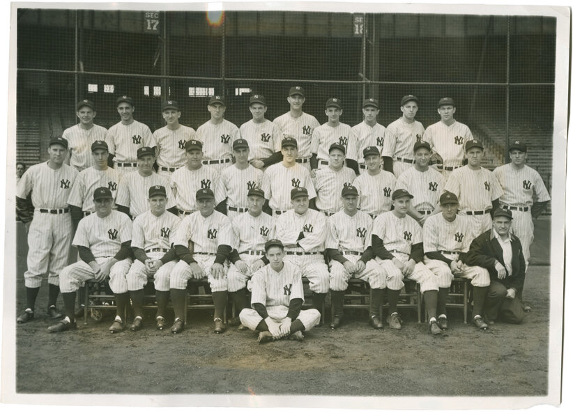 Members of the New York Yankees baseball team ca. 1936-1937 Stock