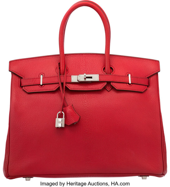 Hermes Togo Birkin with Palladium Hardware, 35cm, Rouge H