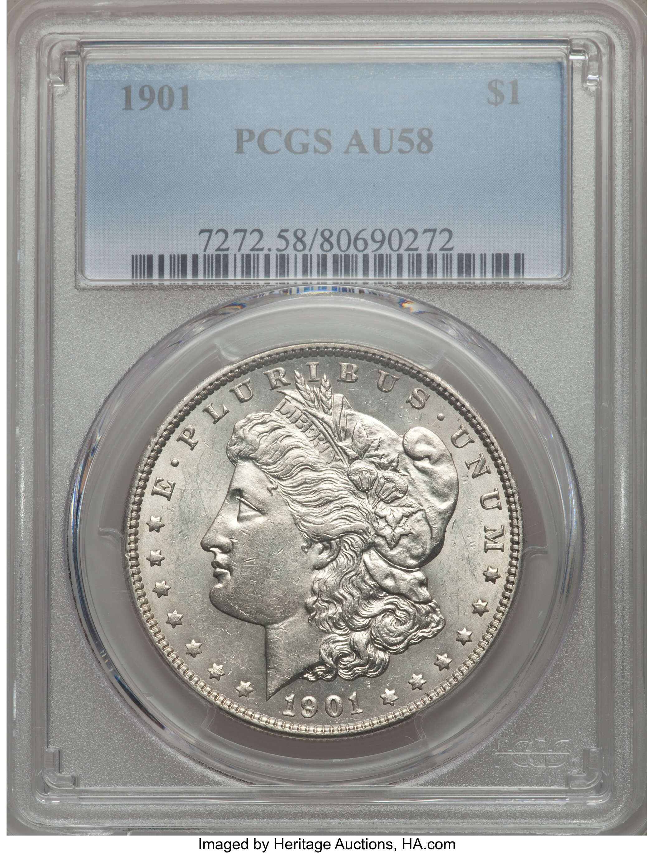 1901 $1 AU58 PCGS. PCGS Population (1123/719). NGC Census: | Lot #8143 ...