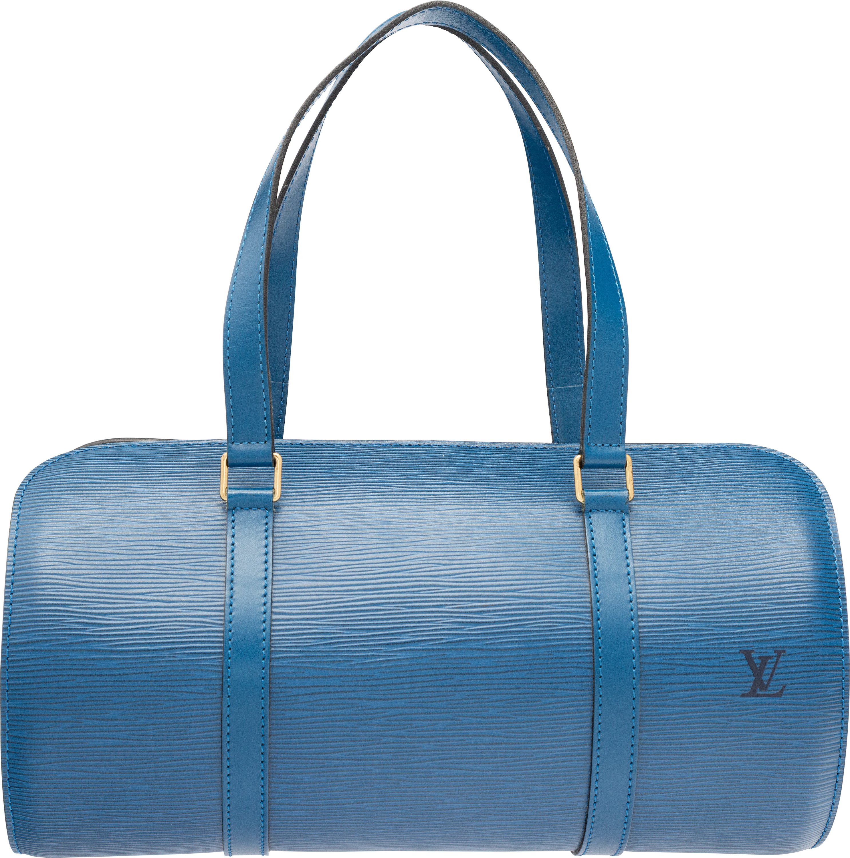 Louis Vuitton Louis Vuitton Soufflot Blue Epi Leather Hand Bag +