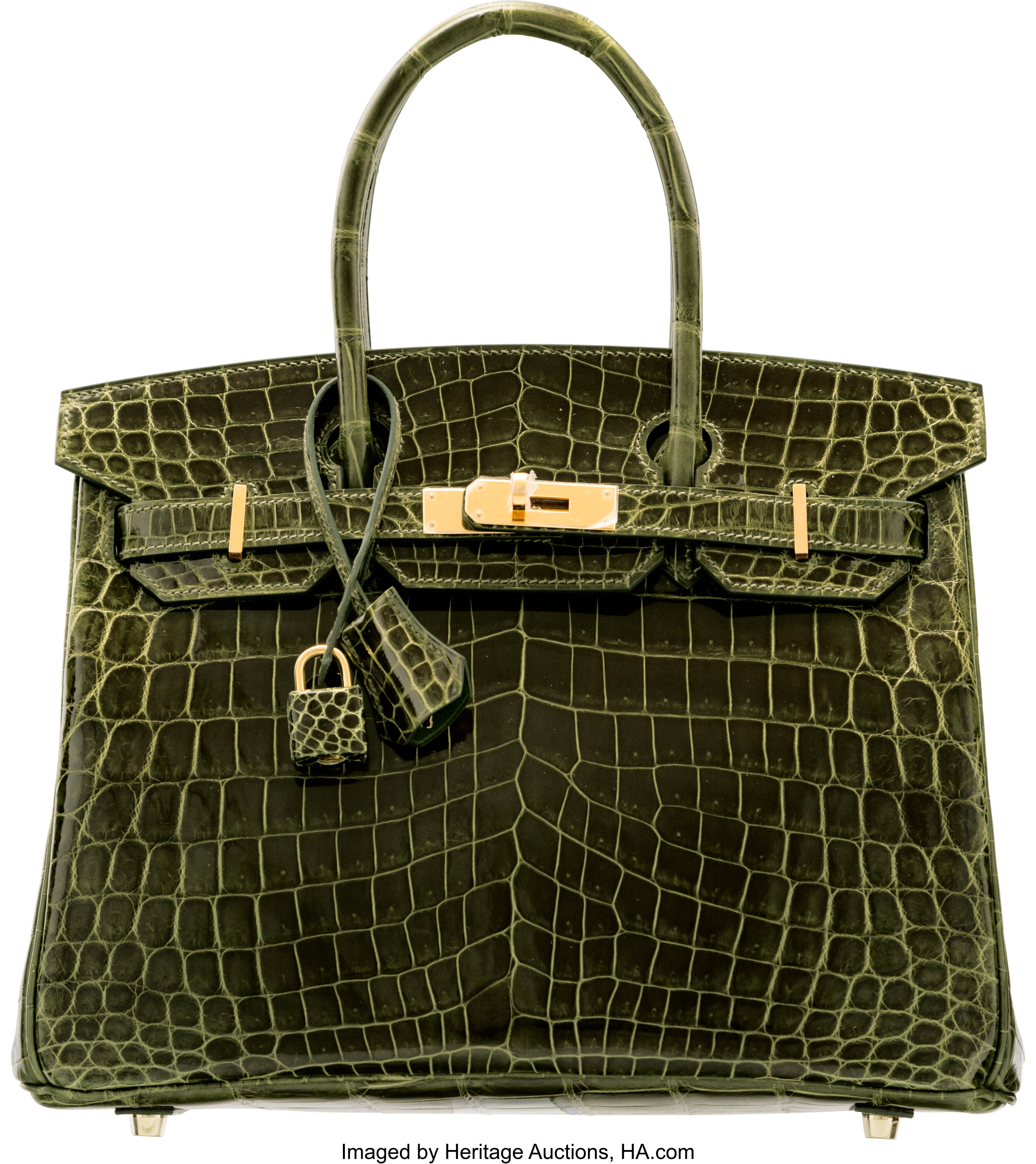 Hermes birkin bag 40cm vert discount fonce matte porosus crocodile palladium hardware
