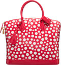 Louis Vuitton Red/White Monogram Vernis Kusama Infinity Dots Lockit MM Louis  Vuitton