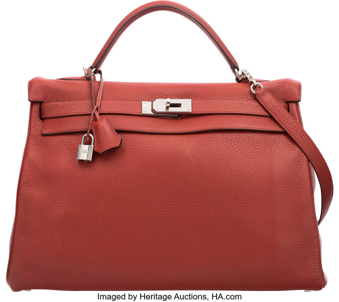 Hermes Rouge Garance Togo Leather Gold Hardware Kelly Retourne 35 Bag Hermes