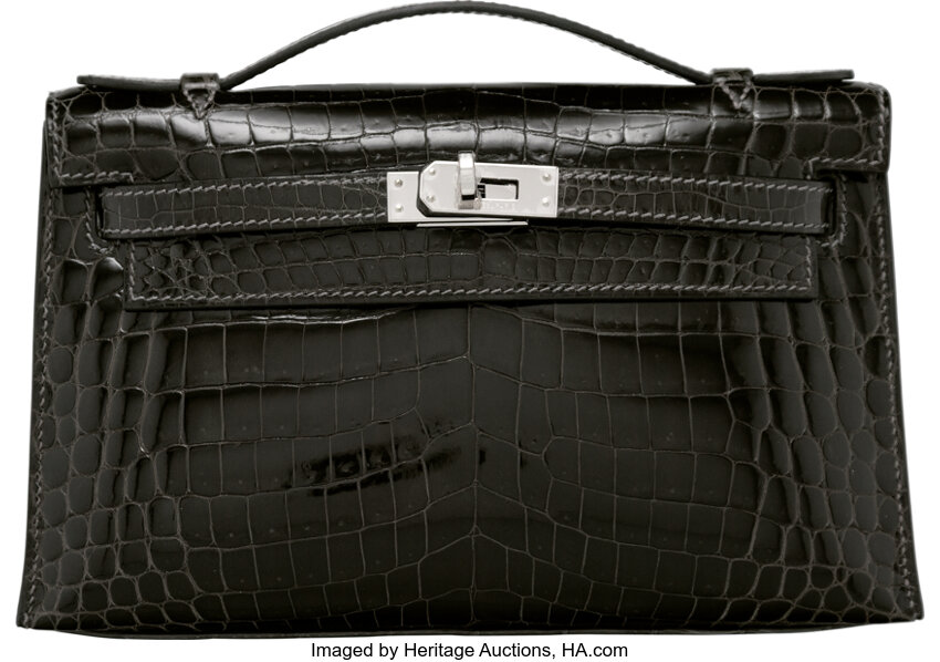 Hermes, Bags, Herms Kelly Pochette Niloticus Crocodile Graphite