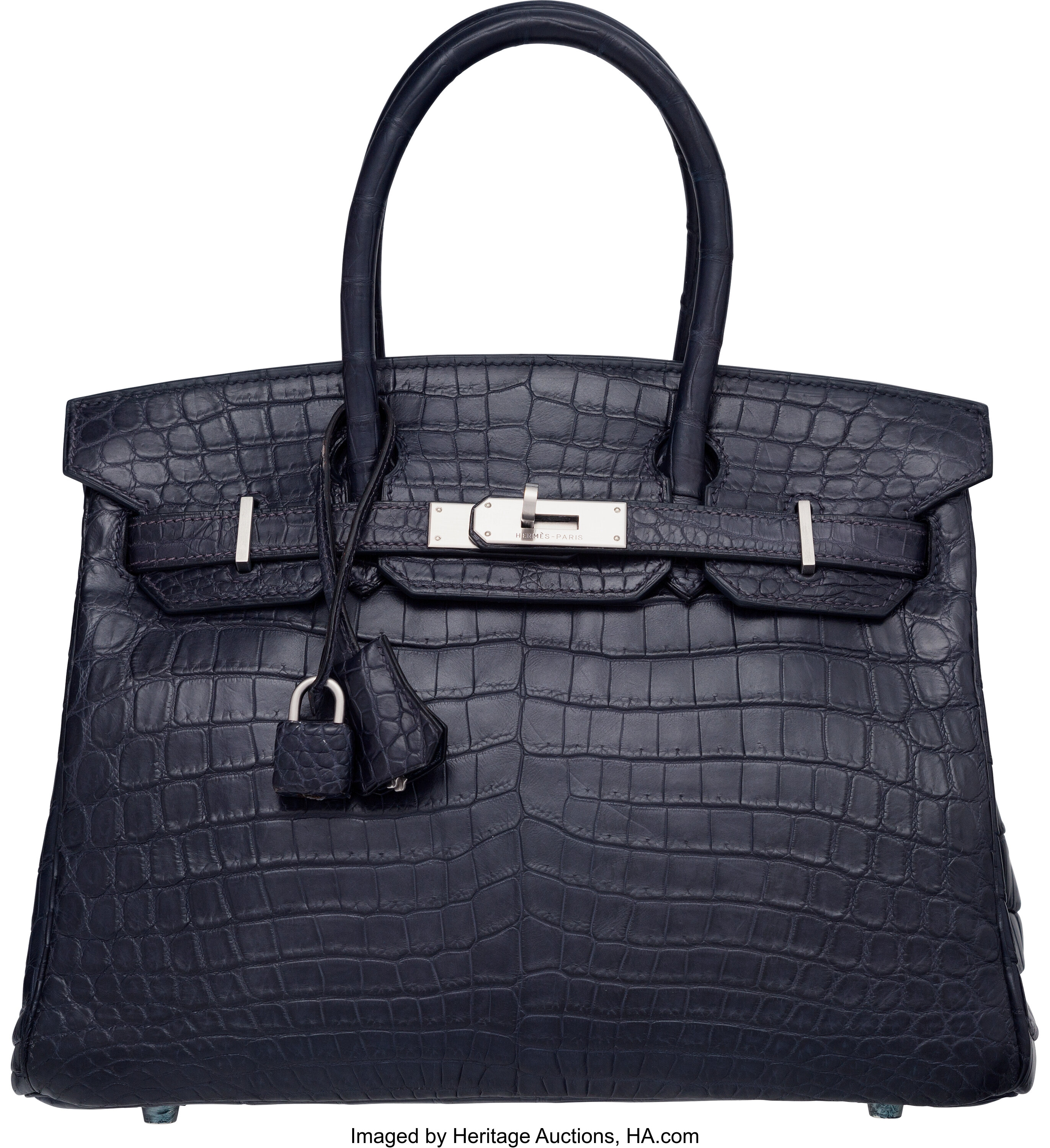 Hermès 30cm Himalayan Niloticus Crocodile Birkin Bag with Palladium, Lot  #58062